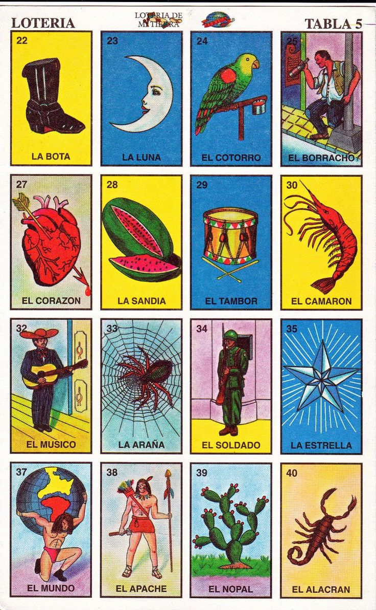 Printable Loteria Cards, The Complete Set Of 10 Tablas, Printable pertaining to Downloadable Free Printable Loteria Game Cards