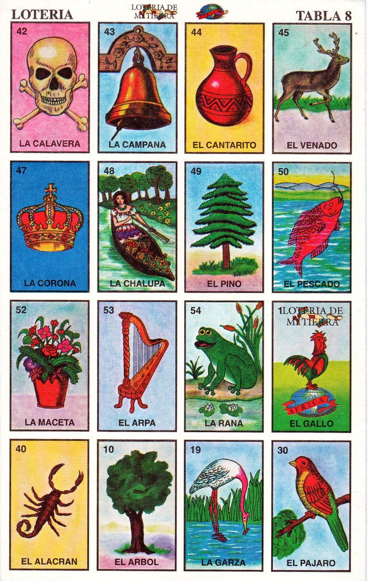 Printable Loteria Cards, The Complete Set Of 10 Tablas, Printable with Free Printable Mexican Bingo Cards