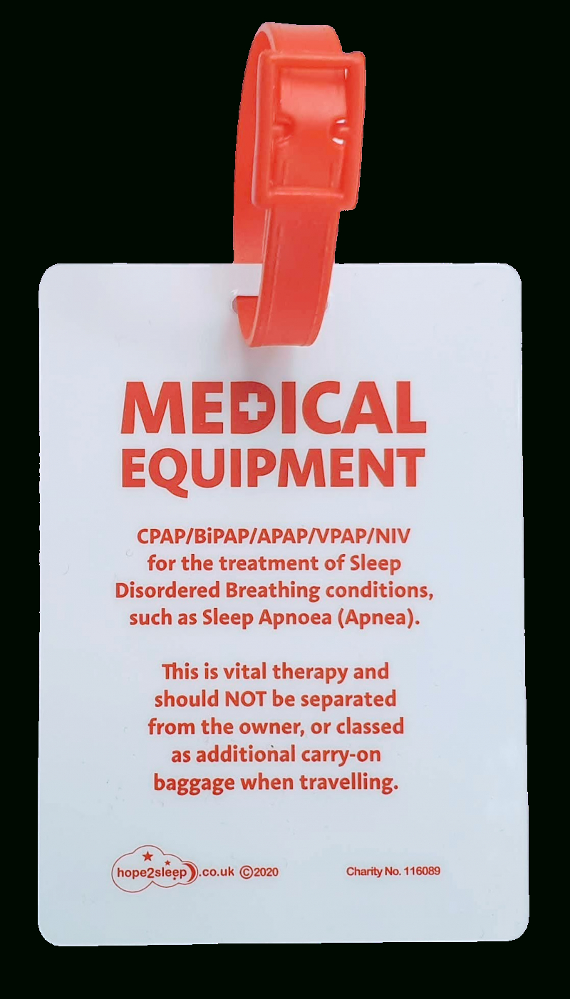 Printable Medical Luggage Tag in Free Printable Cpap Luggage Tag Template
