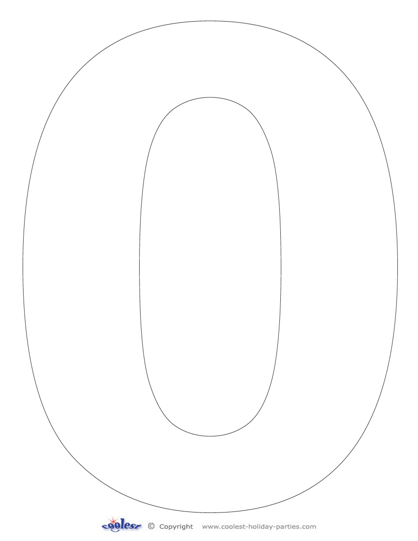 Printable Number 0 - Coolest Free Printables pertaining to Printable Number Stencils For Cakes