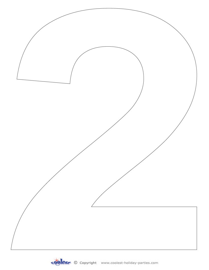 Printable Number 2 - Coolest Free Printables intended for Printable Number Stencils For Cakes