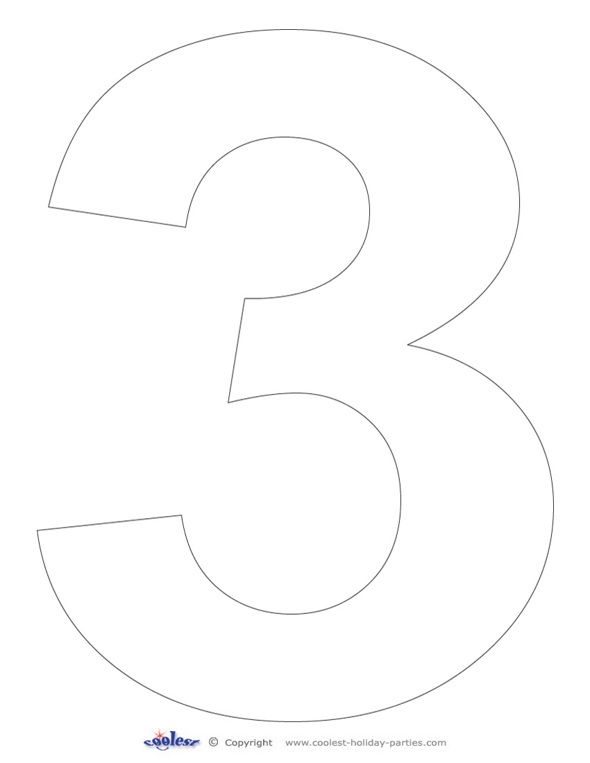 Printable Number 3 - Coolest Free Printables - Worksheets Library inside Free Printable 12 Inch Number Stencils