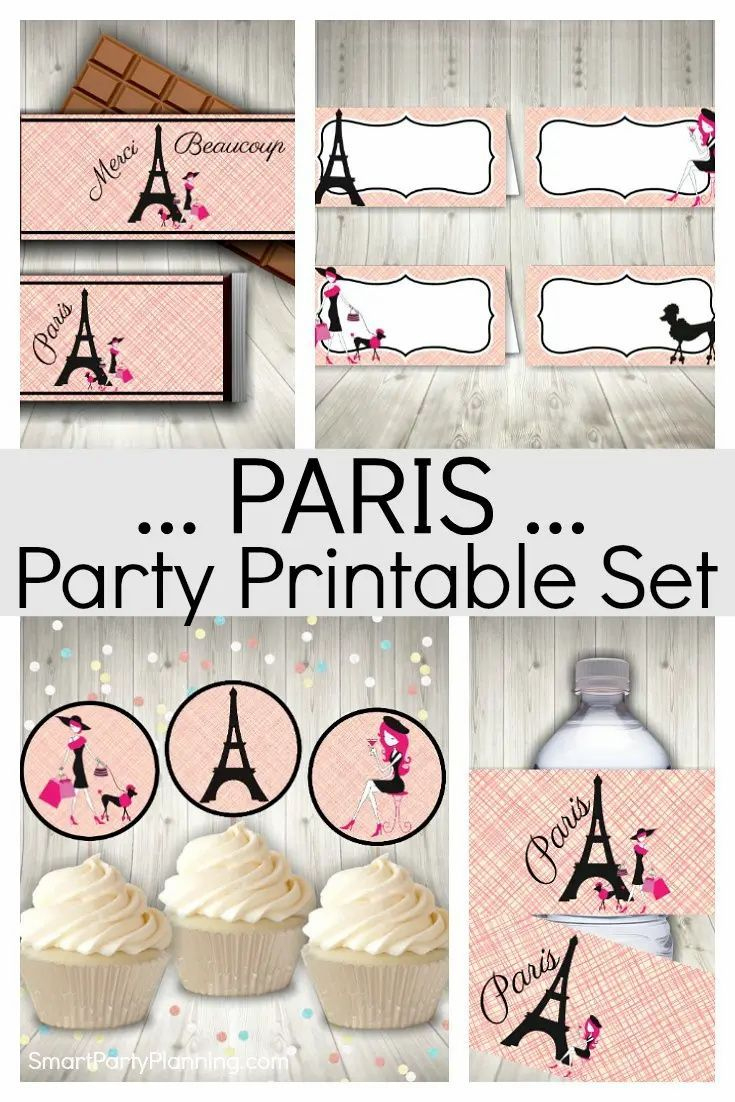 Printable Paris Themed Party Decor regarding Paris Themed Free Printables