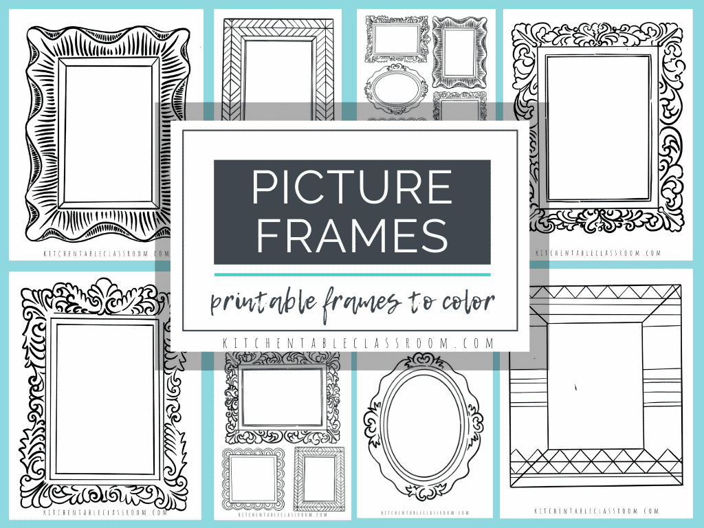Printable Picture Frame Drawing Prompts - The Kitchen Table Classroom pertaining to Free Printable Frames