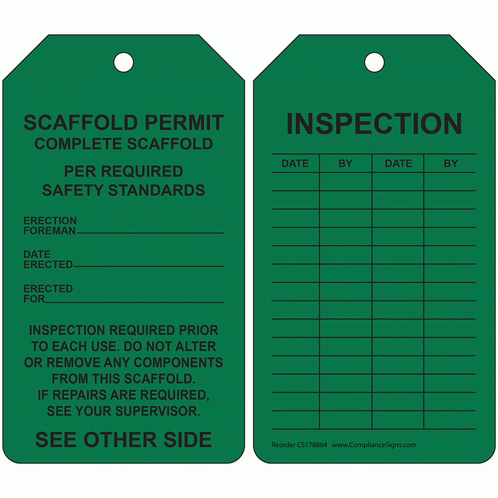 Printable Scaffold Tags - Printable Party Favors inside Free Printable Scaffold Inspection Tags
