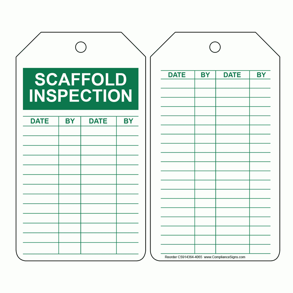 Printable Scaffold Tags - Printable Party Favors with regard to Free Printable Scaffold Inspection Tags