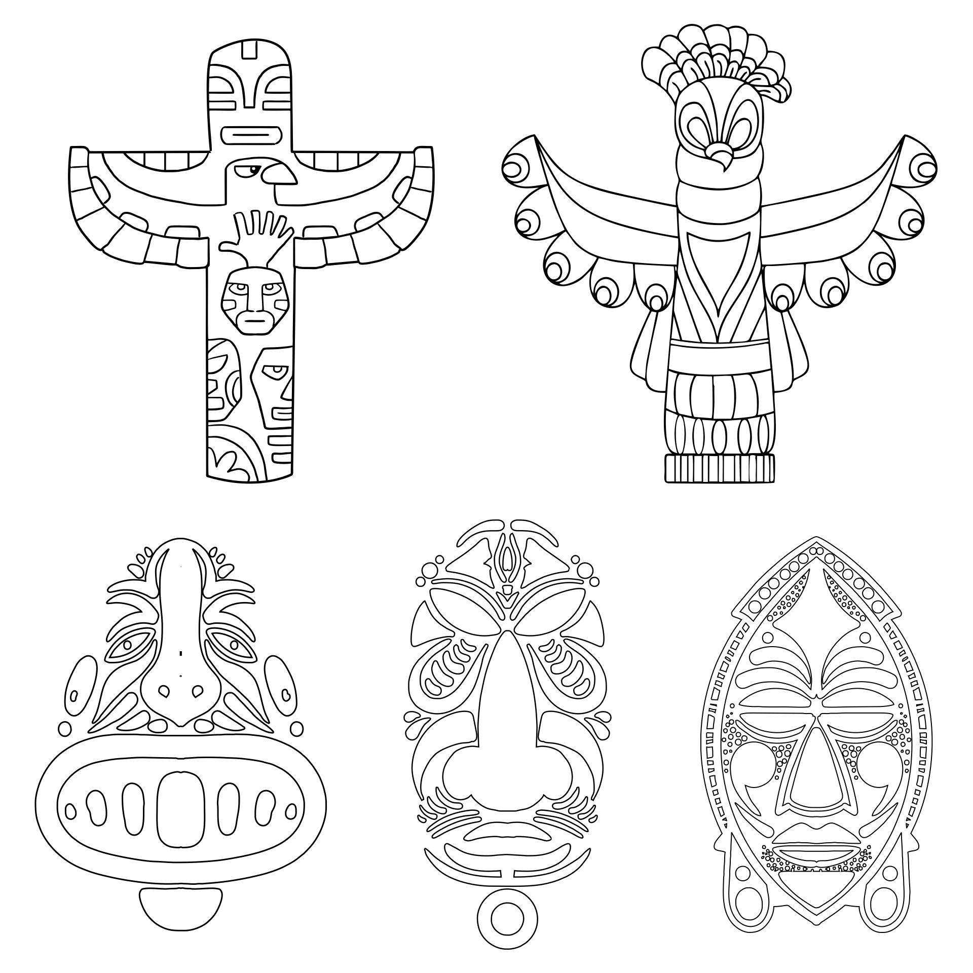 Printable Totem Pole Craft - Worksheets Library in Free Printable Totem Pole Patterns