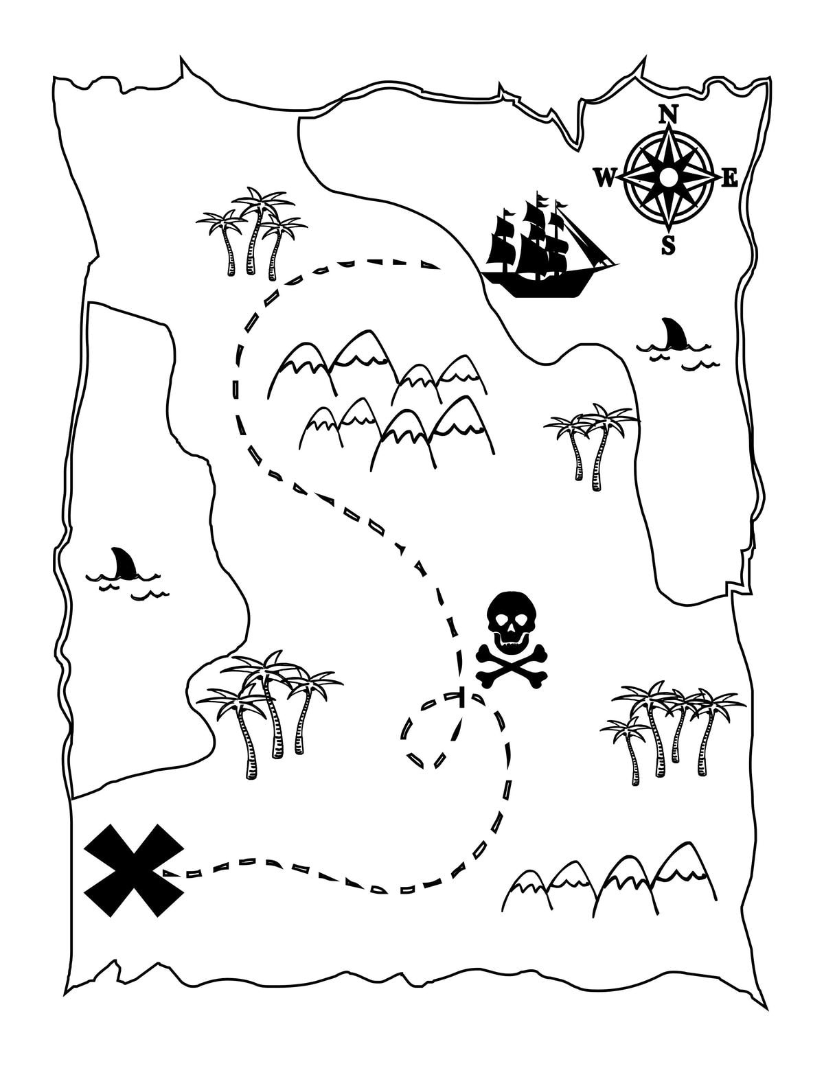 Printable Treasure Map Kids Activity – Let&amp;#039;S Diy It All – With with Free Pirate Treasure Hunt Printables