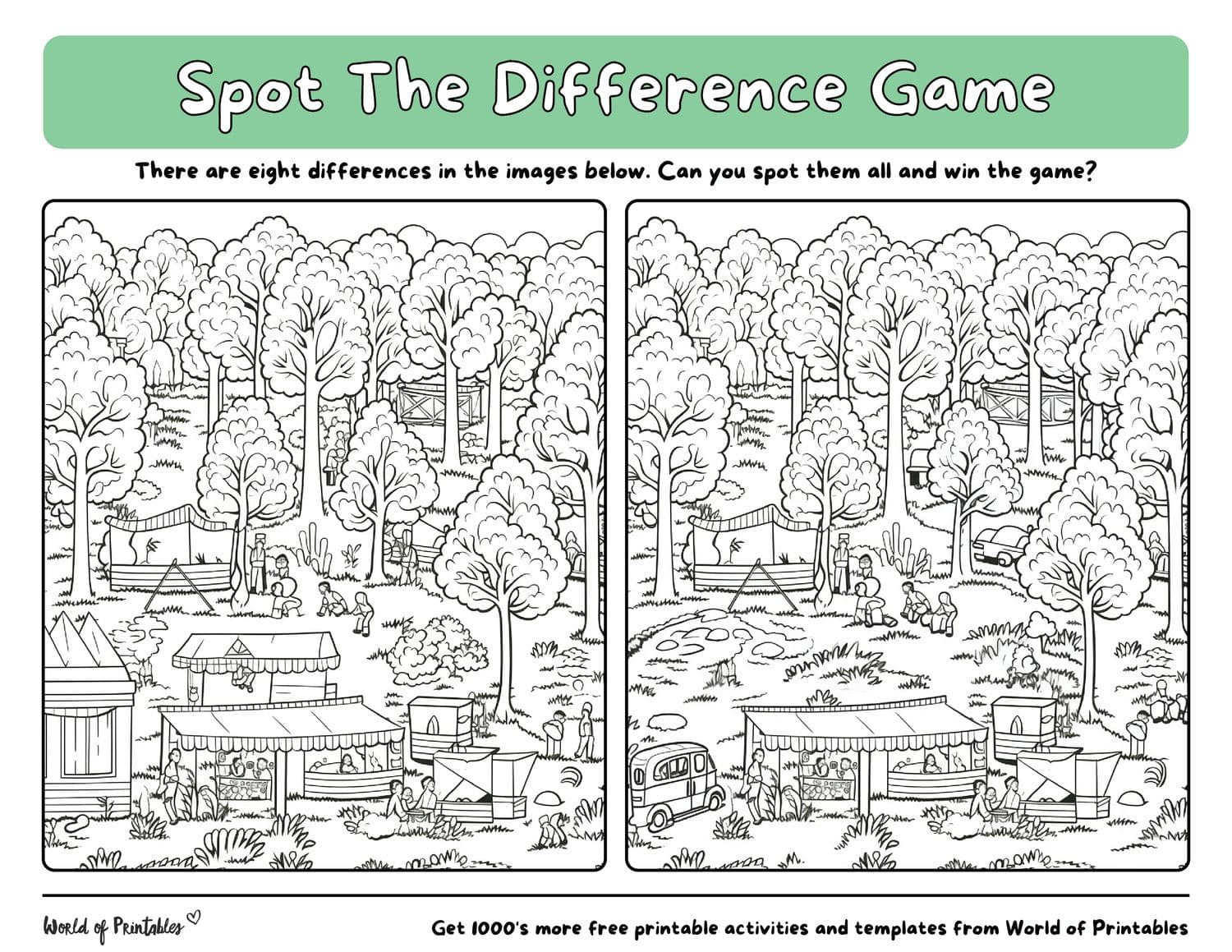 Products :: Printable 100 Hidden Object Picture Puzzles Activity pertaining to Free Printable Spot The Difference Puzzles For Adults