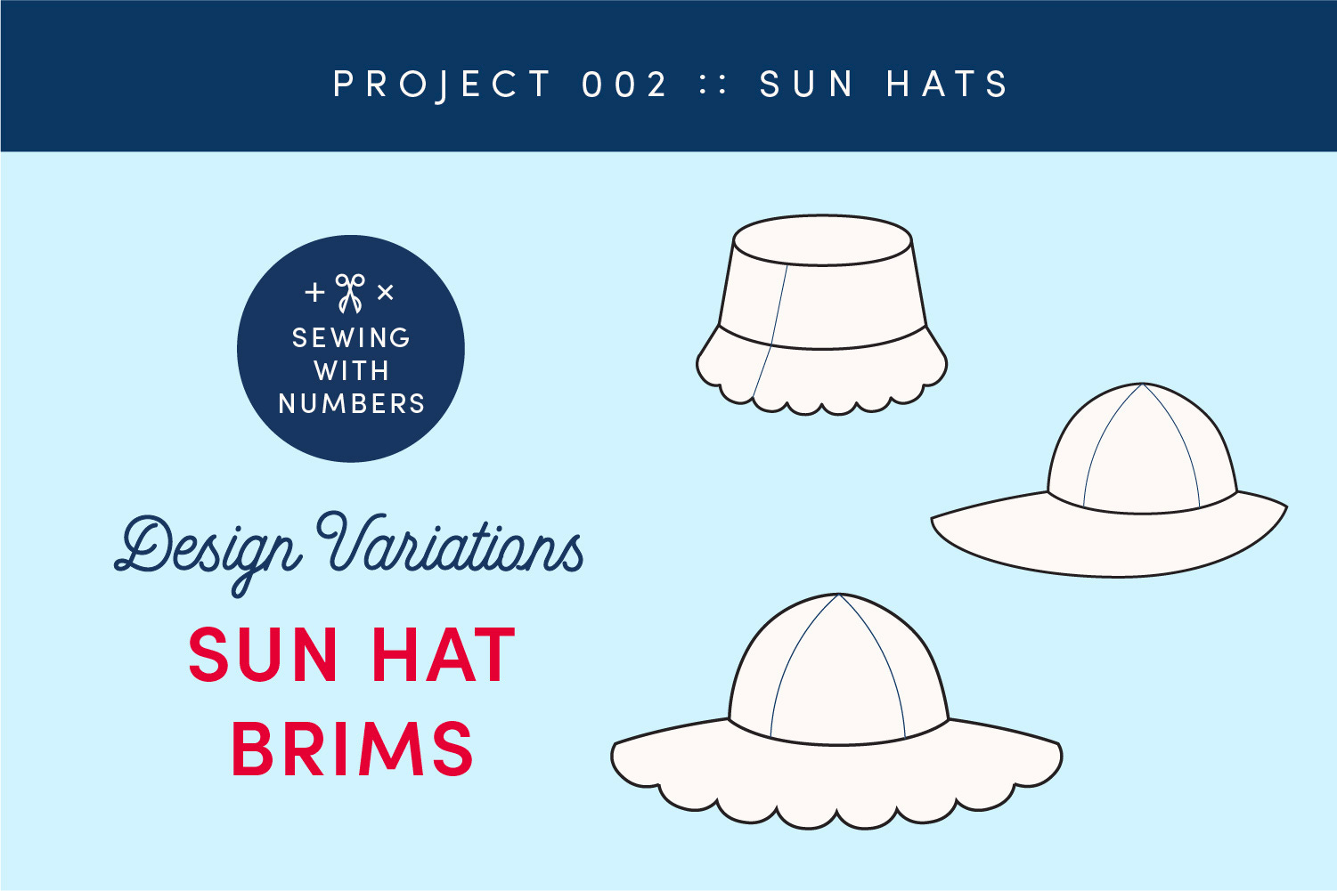 Project 002: Sun Hat Brim Variations -Beth Wood for Free Printable Safari Hat Pattern