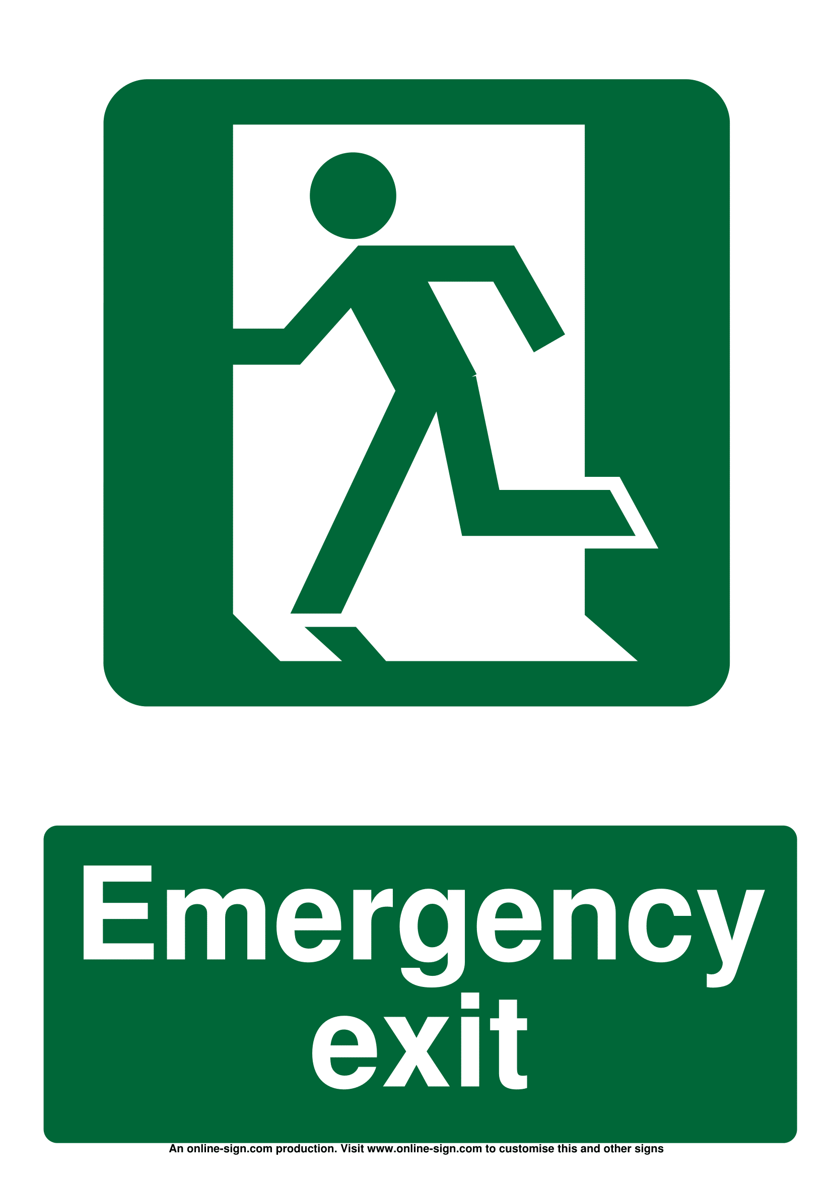 Running Man Signs | Poster Template throughout Free Printable Exit Sign Template