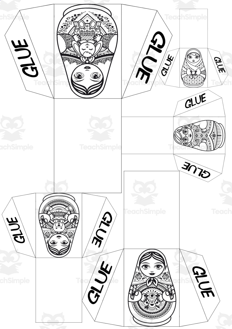 Russian Nesting Doll Craftteach Simple regarding Free Printable Russian Nesting Dolls