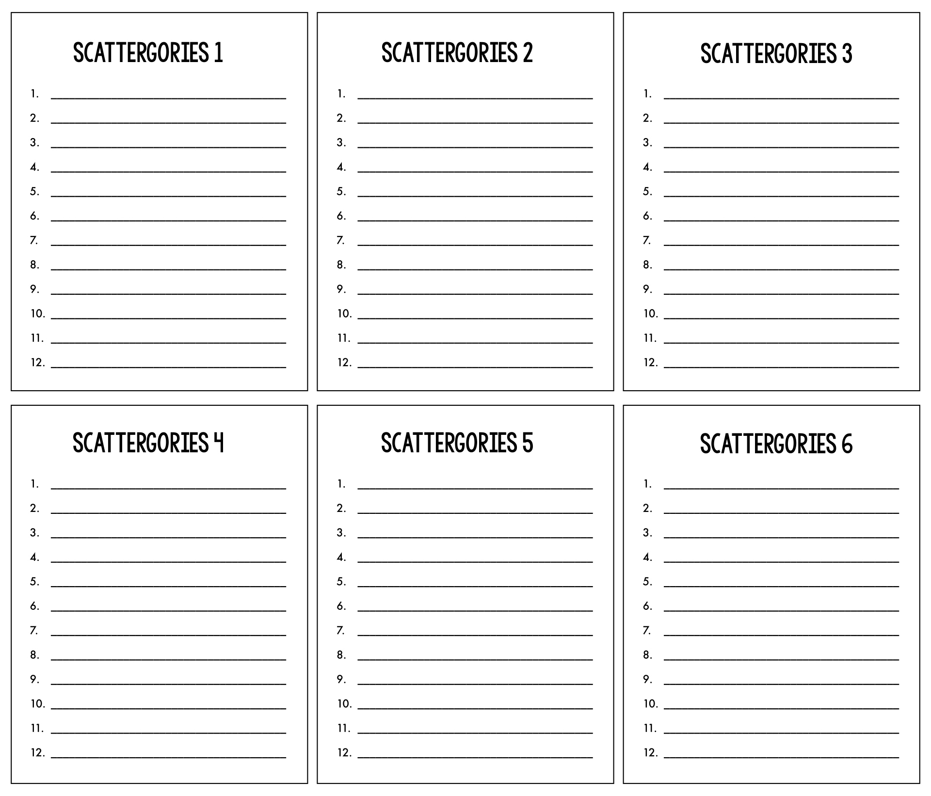 Scattergories Sheets - 10 Free Pdf Printables | Printablee within Free Printable Scattergories Answer Sheets