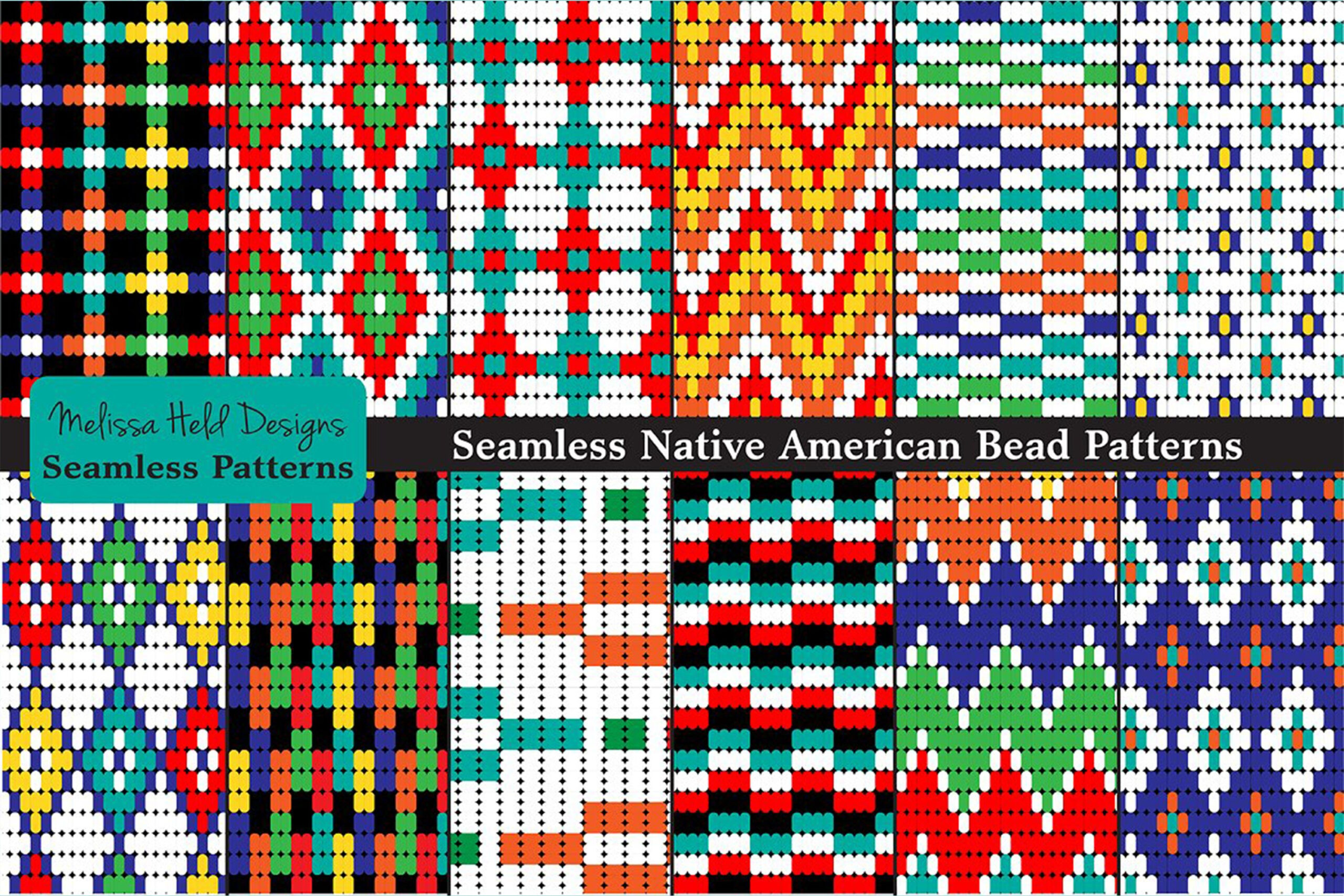 Seamless Tribal Bead Patterns pertaining to Printable Native Beading Patterns