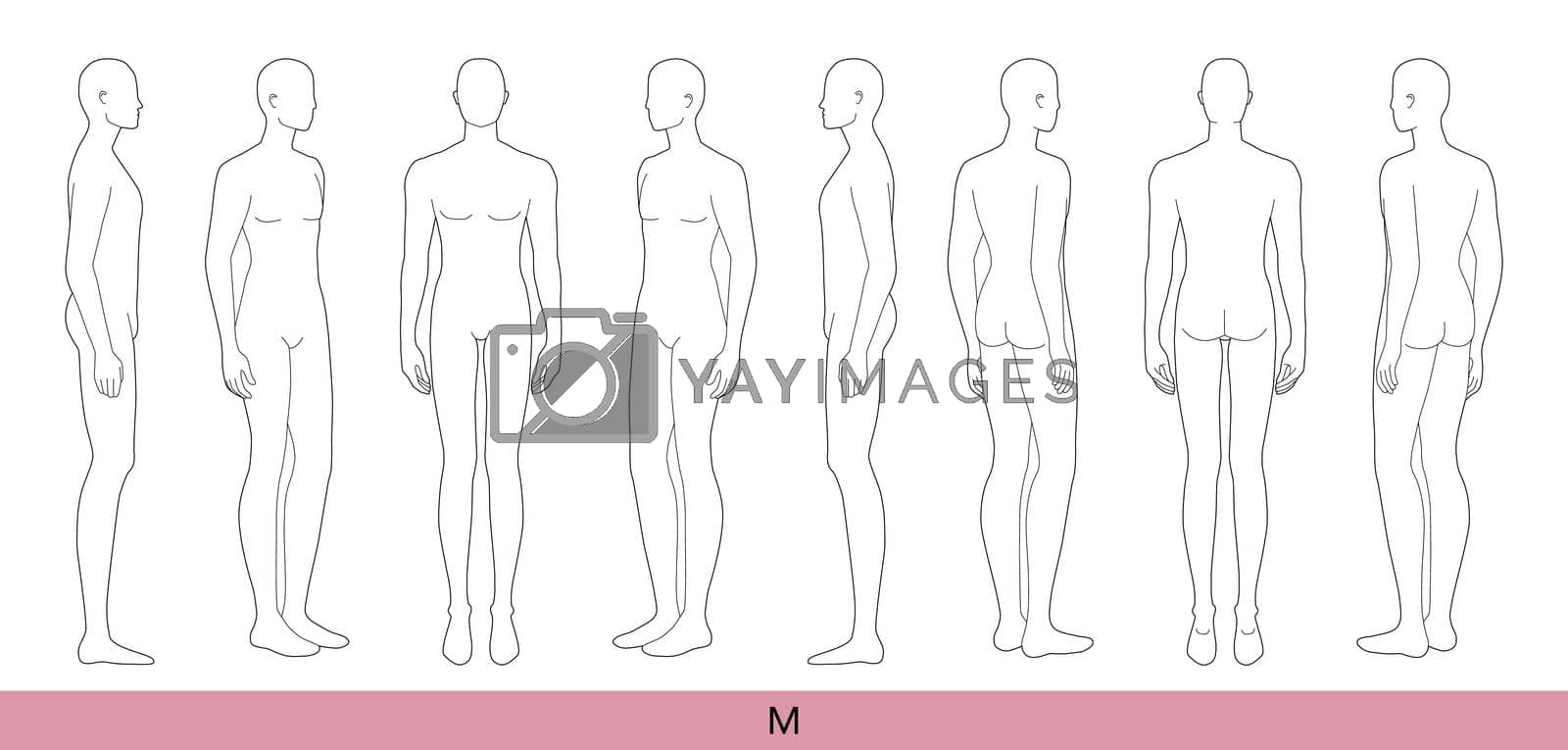 Set Of M Size Men Fashion Template 9 Head Size Croquis Gentlemen pertaining to Free Printable Fashion Model Templates
