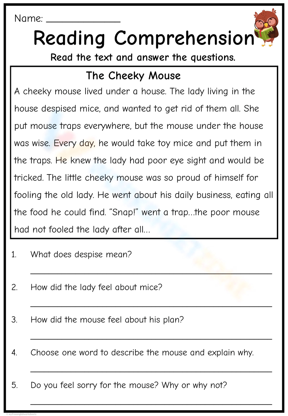 Short Story Worksheets 2025 pertaining to Free Printable Short Stories With Comprehension Questions