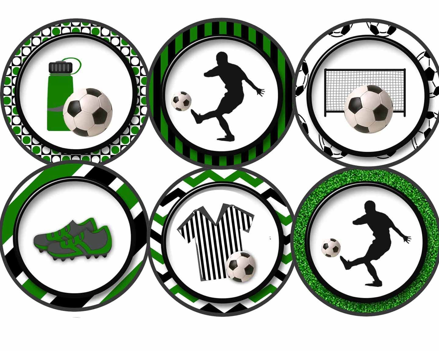 Soccer Cupcake Toppers, Soccer Birthday Party Cupcake Toppers Soccer Birthday Party Soccer Party Futbol Printable Digital in Free Printable Football Cupcake Toppers