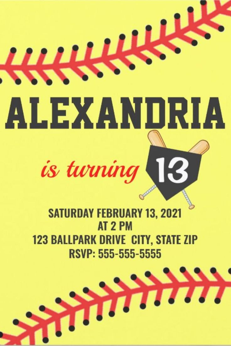 Softball Birthday Invitations | Softball Themed Birthday Party inside Free Printable Softball Party Invitations