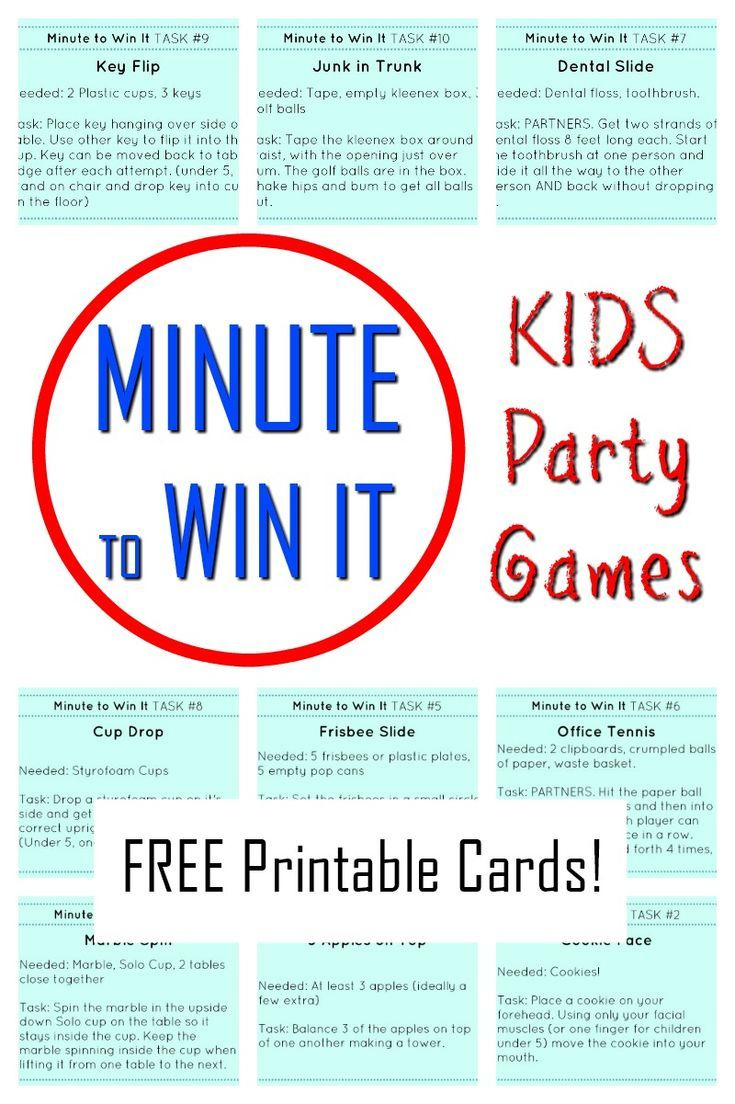 Spectacular Minute To Win It Games For Families! - How Wee Learn in Free Minute to Win It Printables