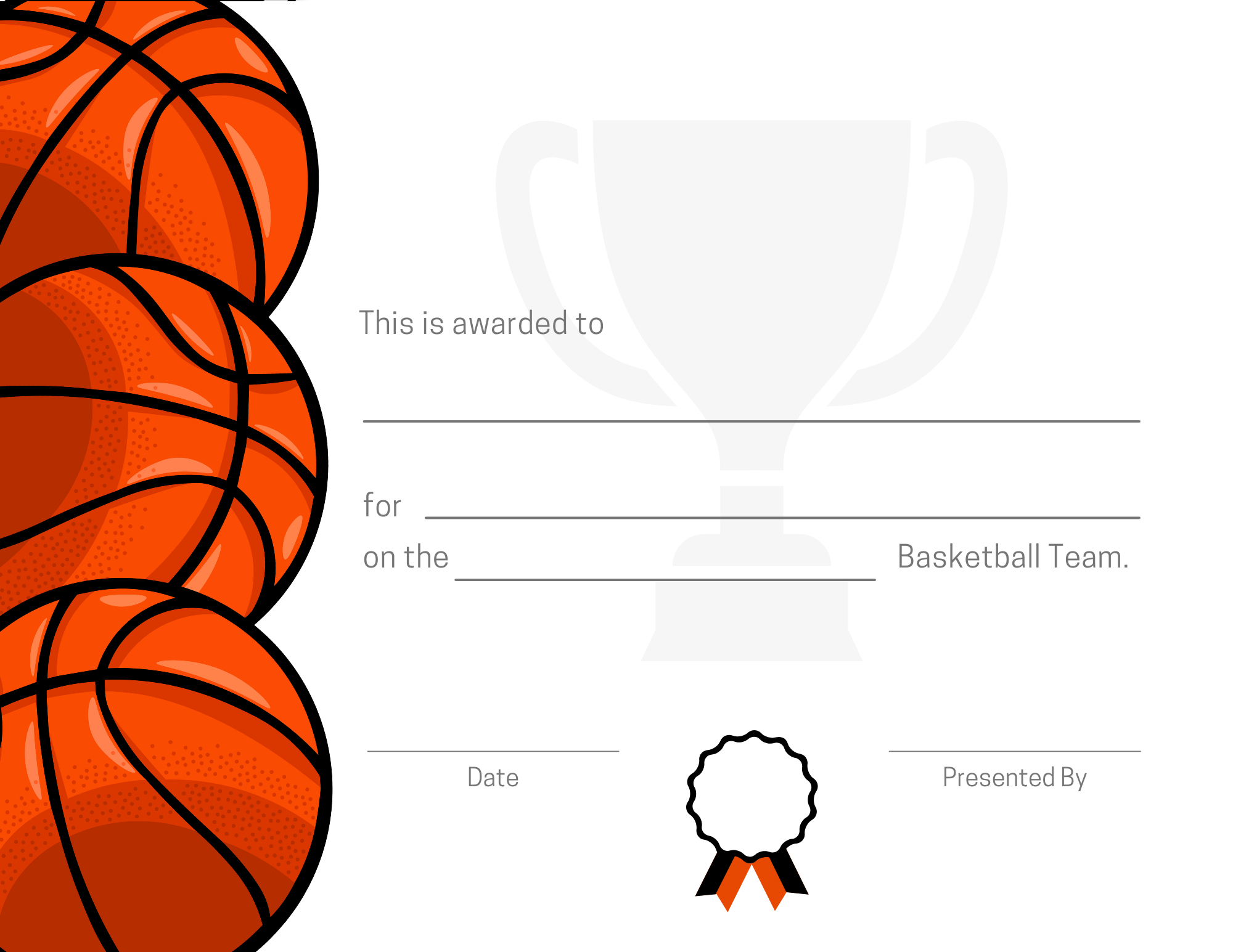 Sports Award Certificates: Free, Customizable Designs | Signup with Free Printable Basketball Certificates