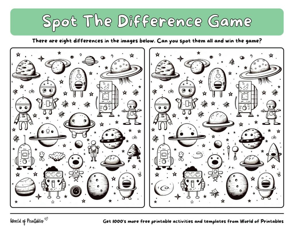 Spot The Difference - 100 Games To Print &amp;amp; Play! - World Of Printables with regard to Free Printable Spot The Difference For Elderly