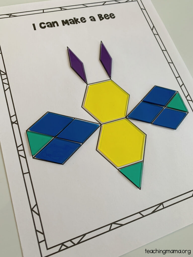 Spring Pattern Block Printables - Teaching Mama with Free Pattern Blocks Printables