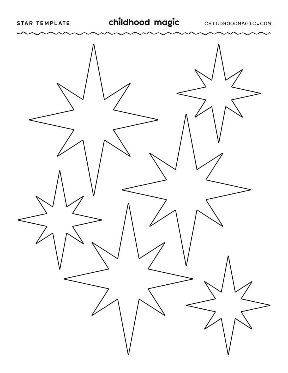 Star Template - Childhood Magic for Free Printable Constellation Patterns
