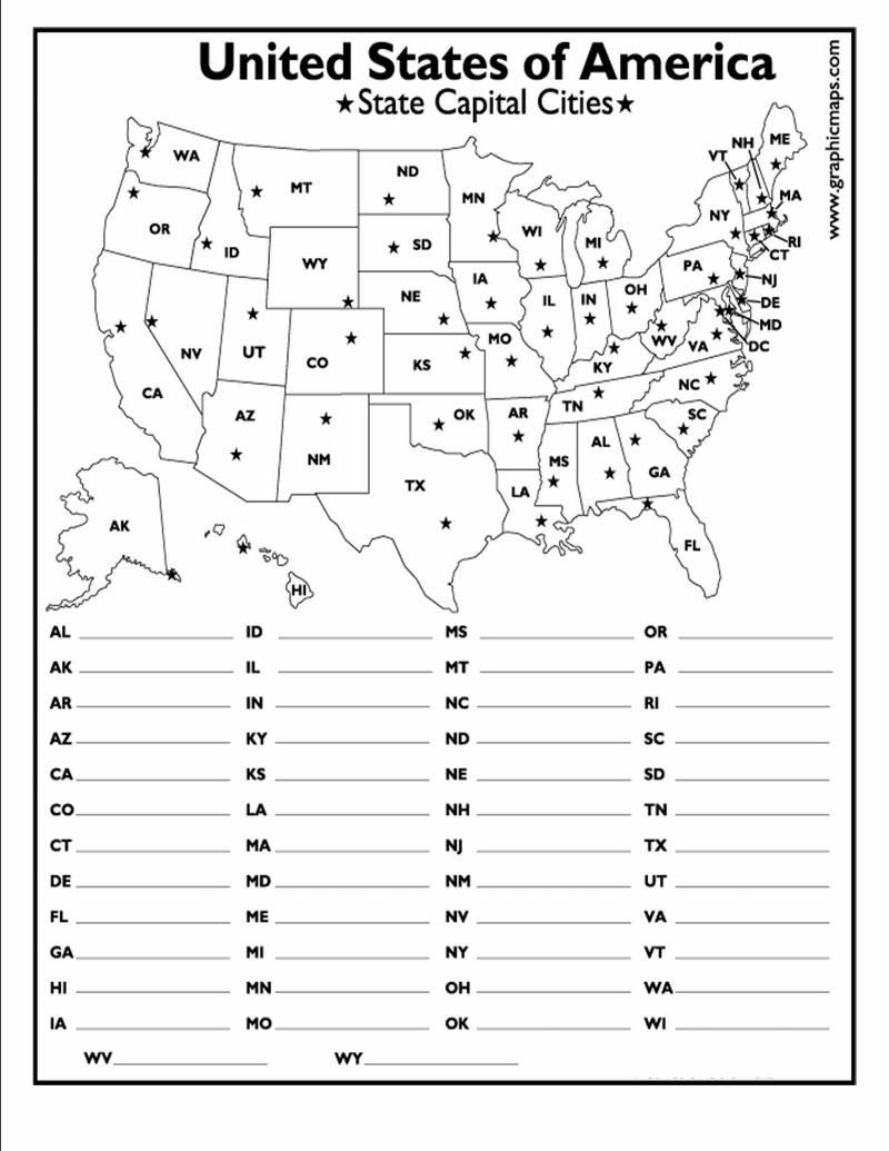 States And Capitals Worksheets - Worksheets Library intended for Free Printable State Capitals Quiz