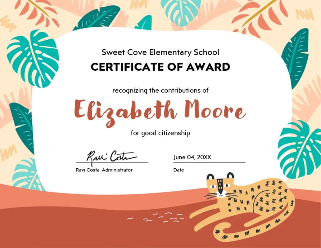 Student Award And Certificate Templates | Microsoft Create throughout Free Printable Good Citizen Certificates