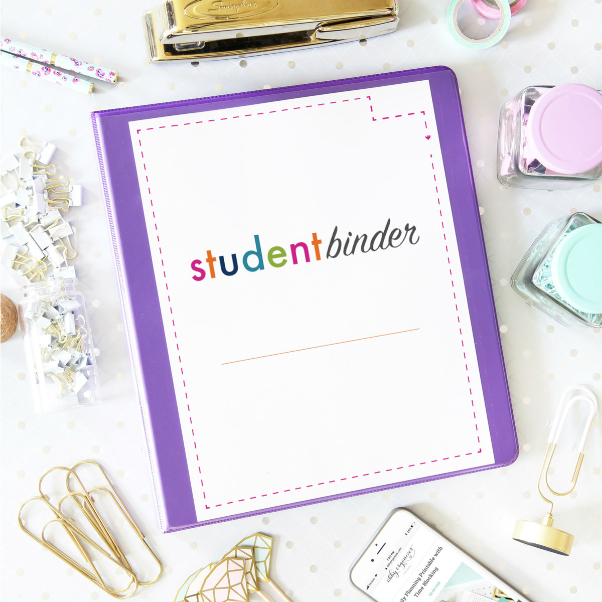 Student Binder For Back-To-School (With Free Printables!) regarding Free Learning Binder Printables