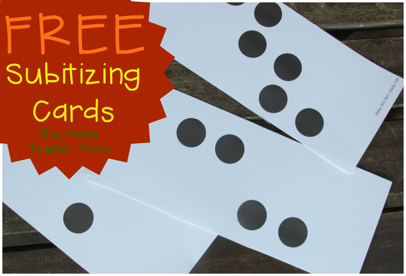 Teacher Mama: Free Subitizing Dot Cards {After School Linky} - Boy pertaining to Free Printable Subitizing Cards
