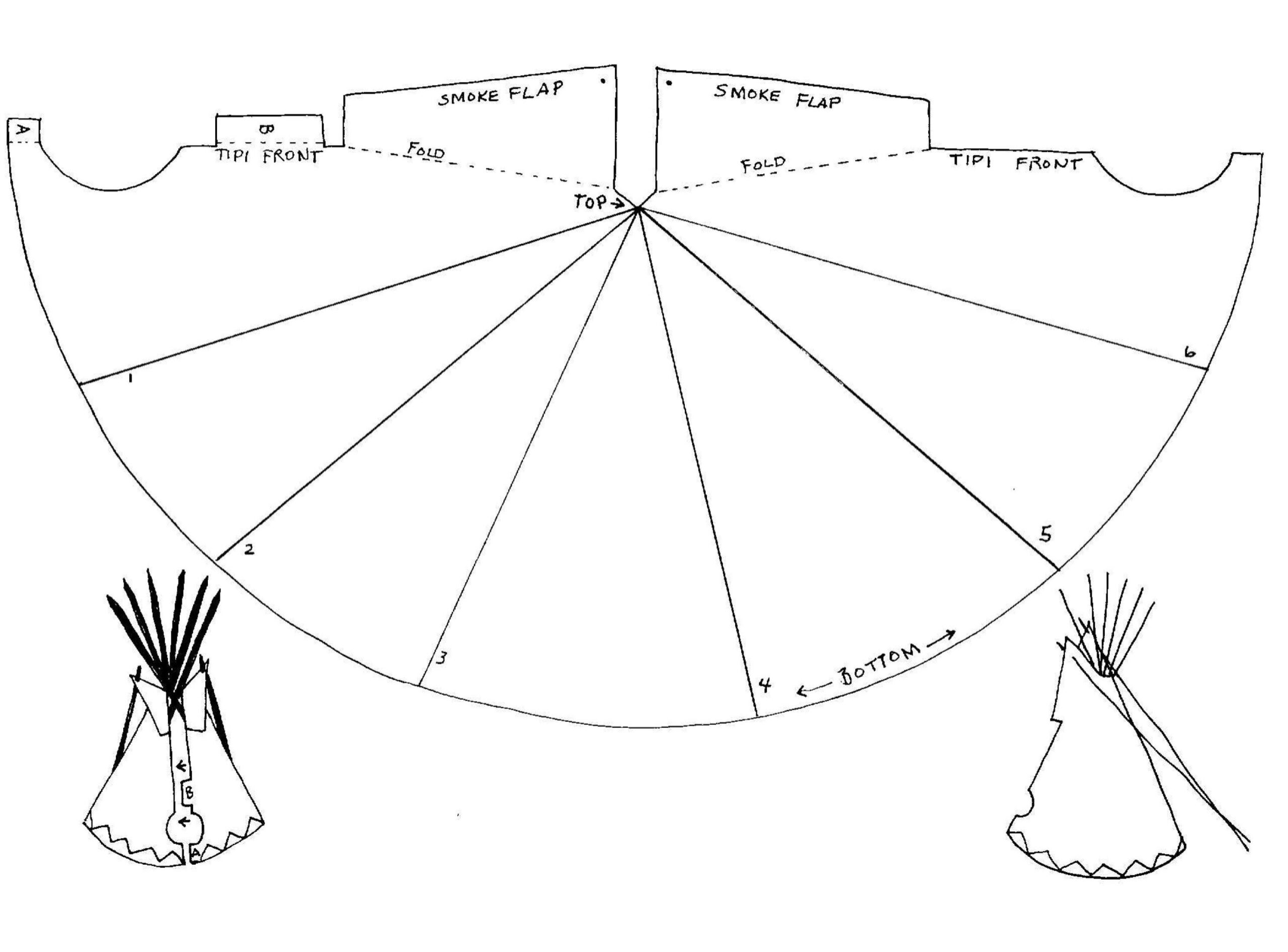 Teepee Template Free Printable for Free Printable Teepee Patterns