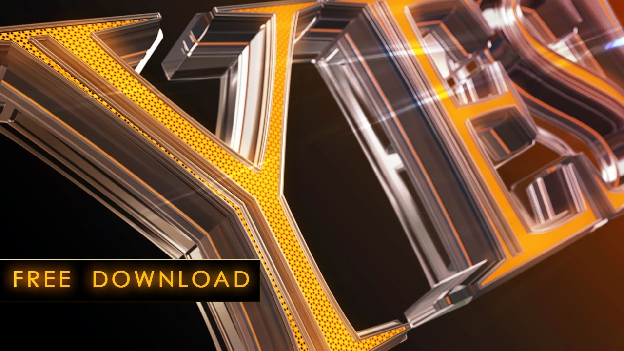 Template Free For Cinema 4D - Text Led Style in Free C4d Text Templates