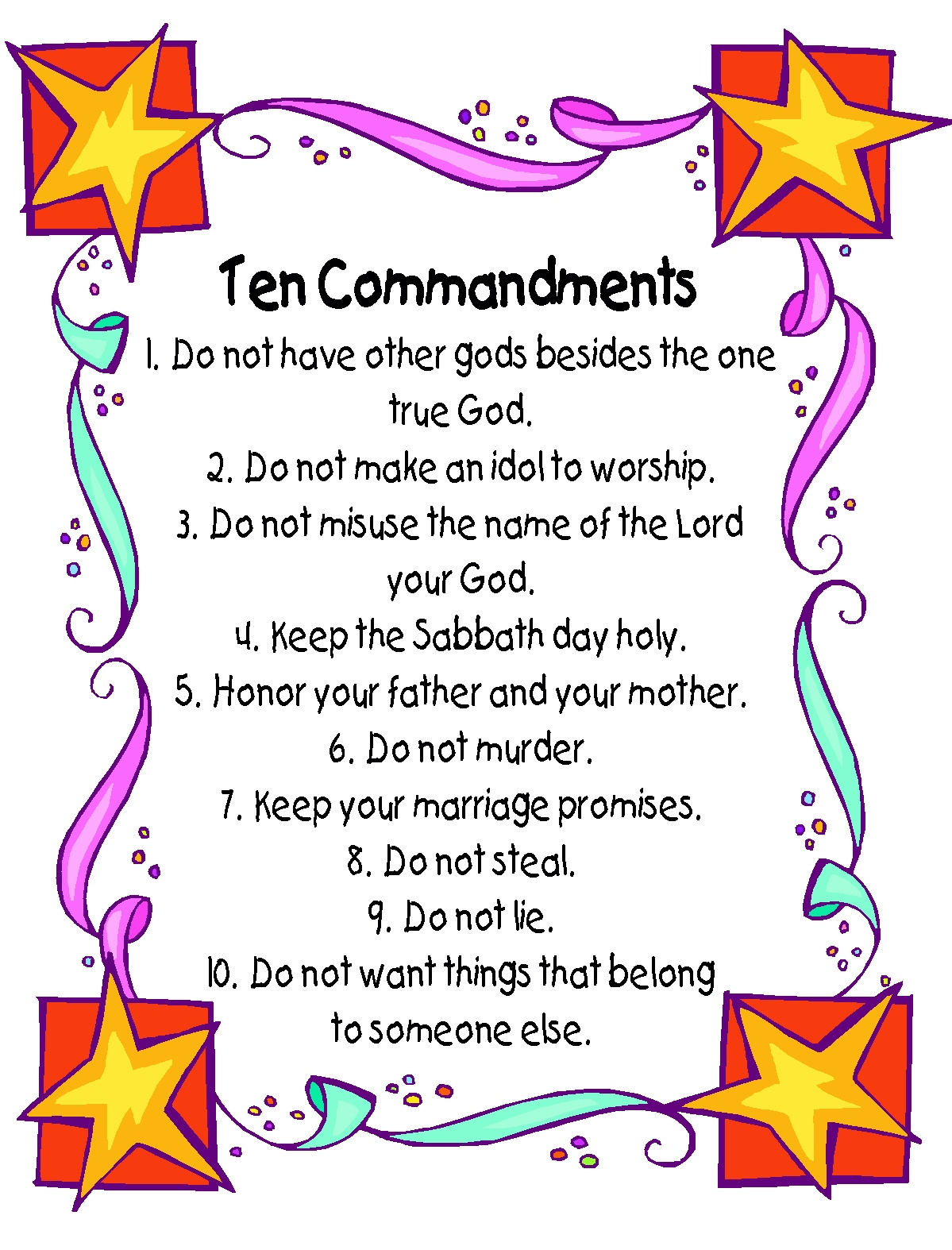 Ten Commandments Poster | Please Visit Kathyahutto with Free Printable Copy Of The Ten Commandments