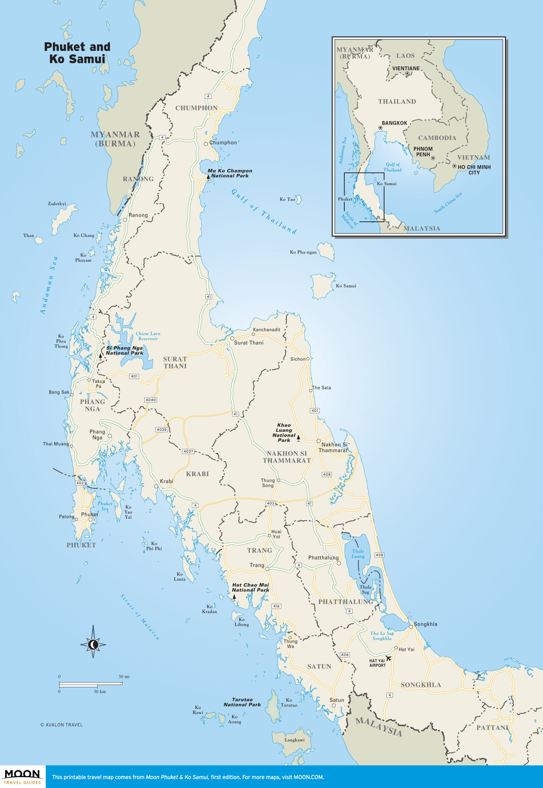 Thailand | Moon Travel Guides with regard to Free Printable Map of Thailand