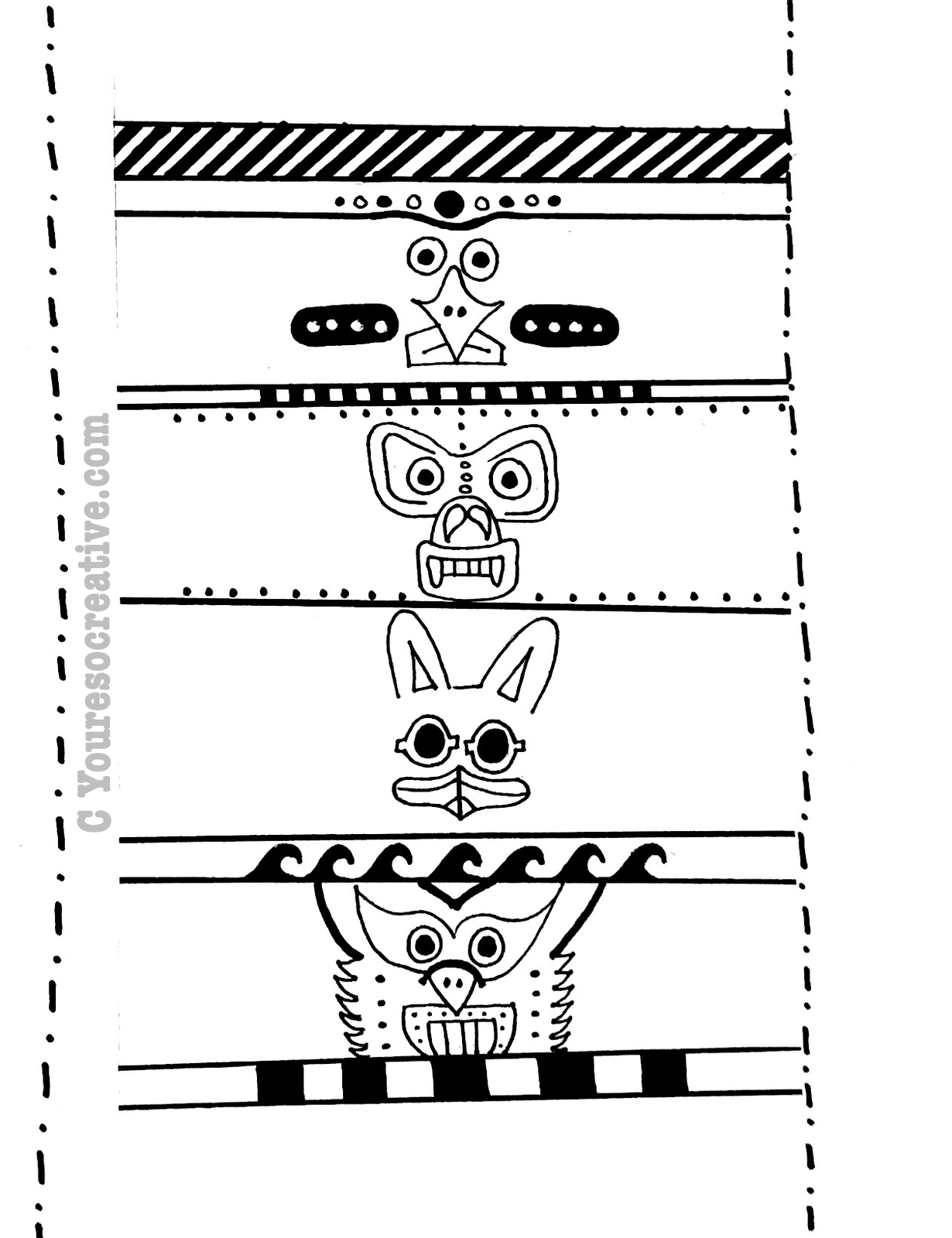 Totem Pole - You&amp;#039;Re So Creative ! with regard to Free Printable Totem Pole Patterns