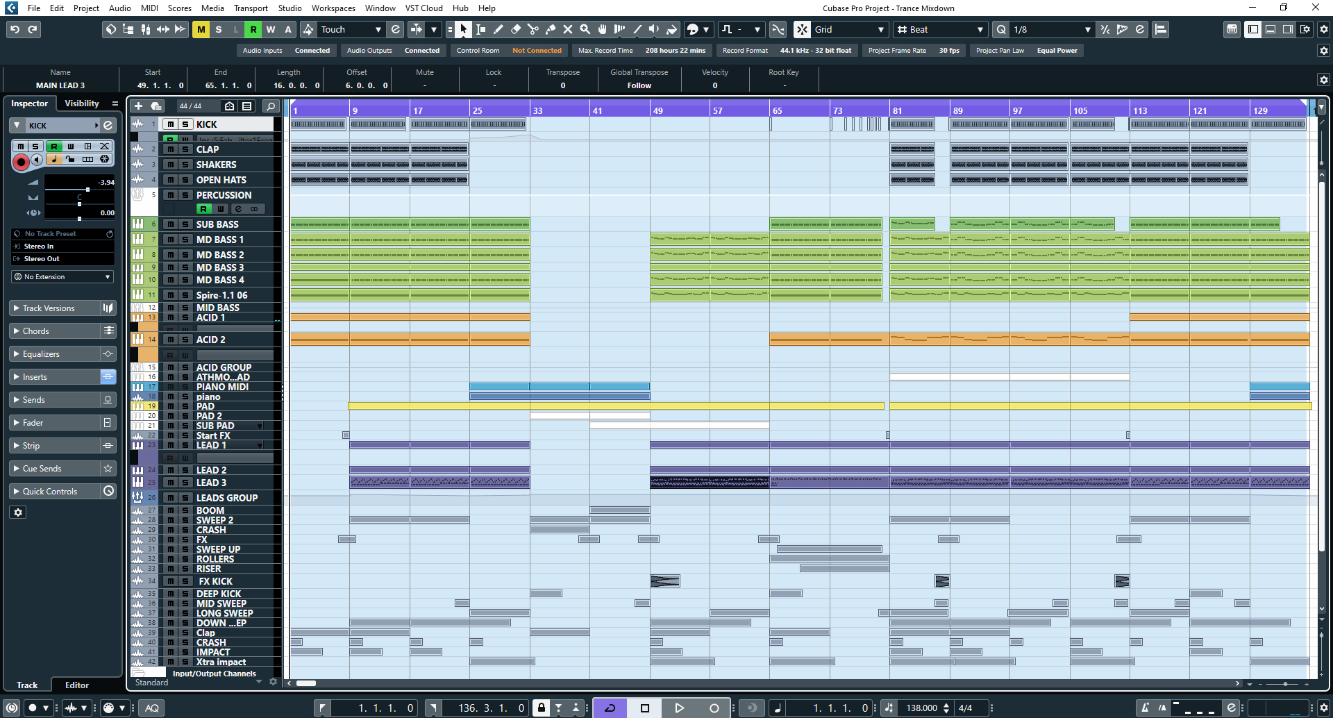 Trance Mixdown - Cubase Mixing Template - Cubase Templates pertaining to Cubase Mastering Templates Free Download