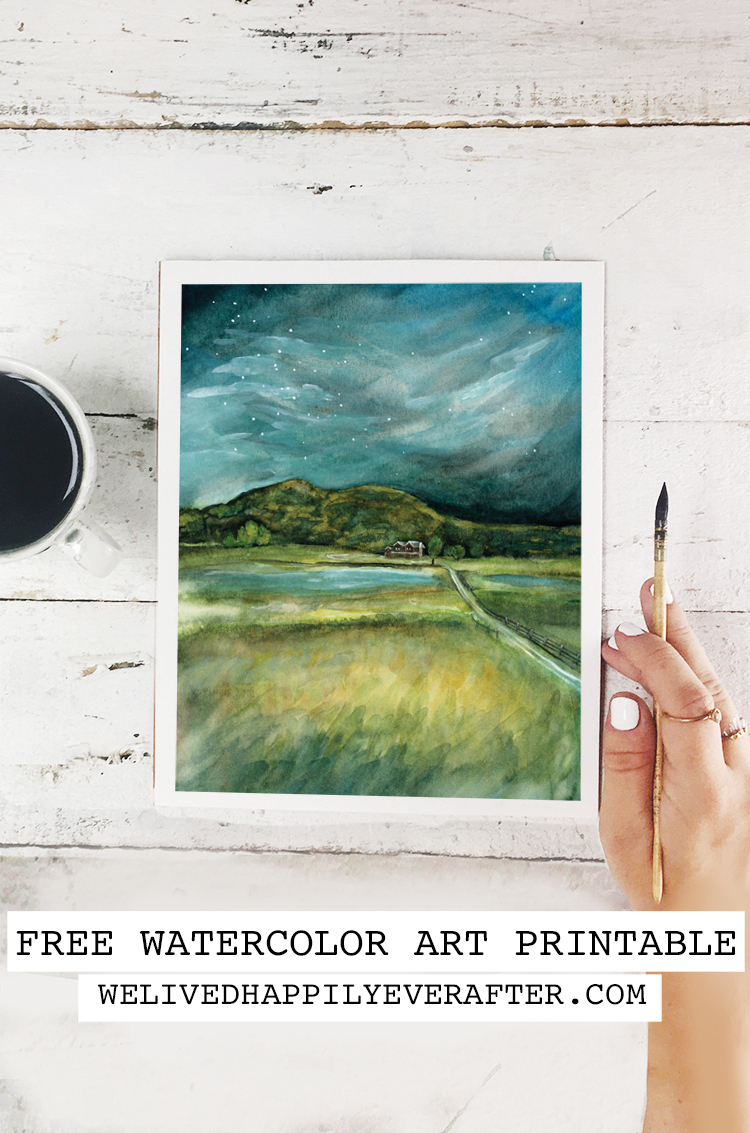 Transition To Fall In The Mountains Watercolor Painting – Free pertaining to Free Printable Watercolor Pictures To Paint