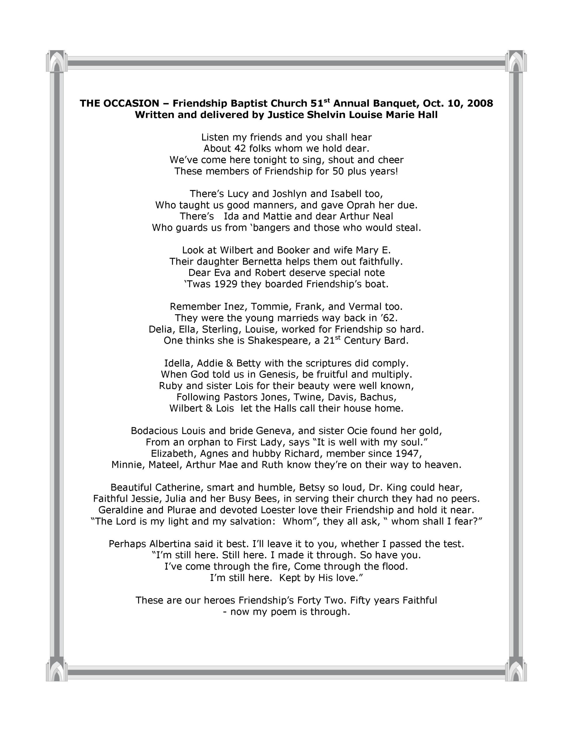 Tribute To Church Ushers | Zachgistporsmoni1980&amp;#039;S Ownd with Free Printable Poems For Ushers Anniversary