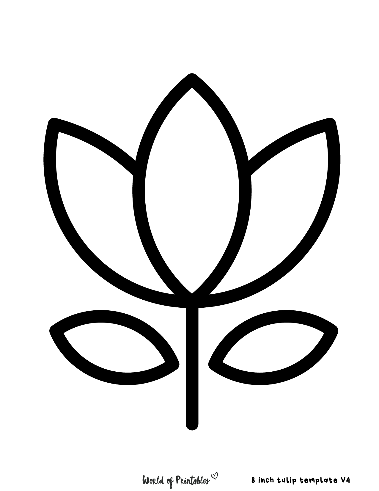 Tulip Template | 40 Best Printables To Choose From - World Of throughout Free Printable Tulip Stencils