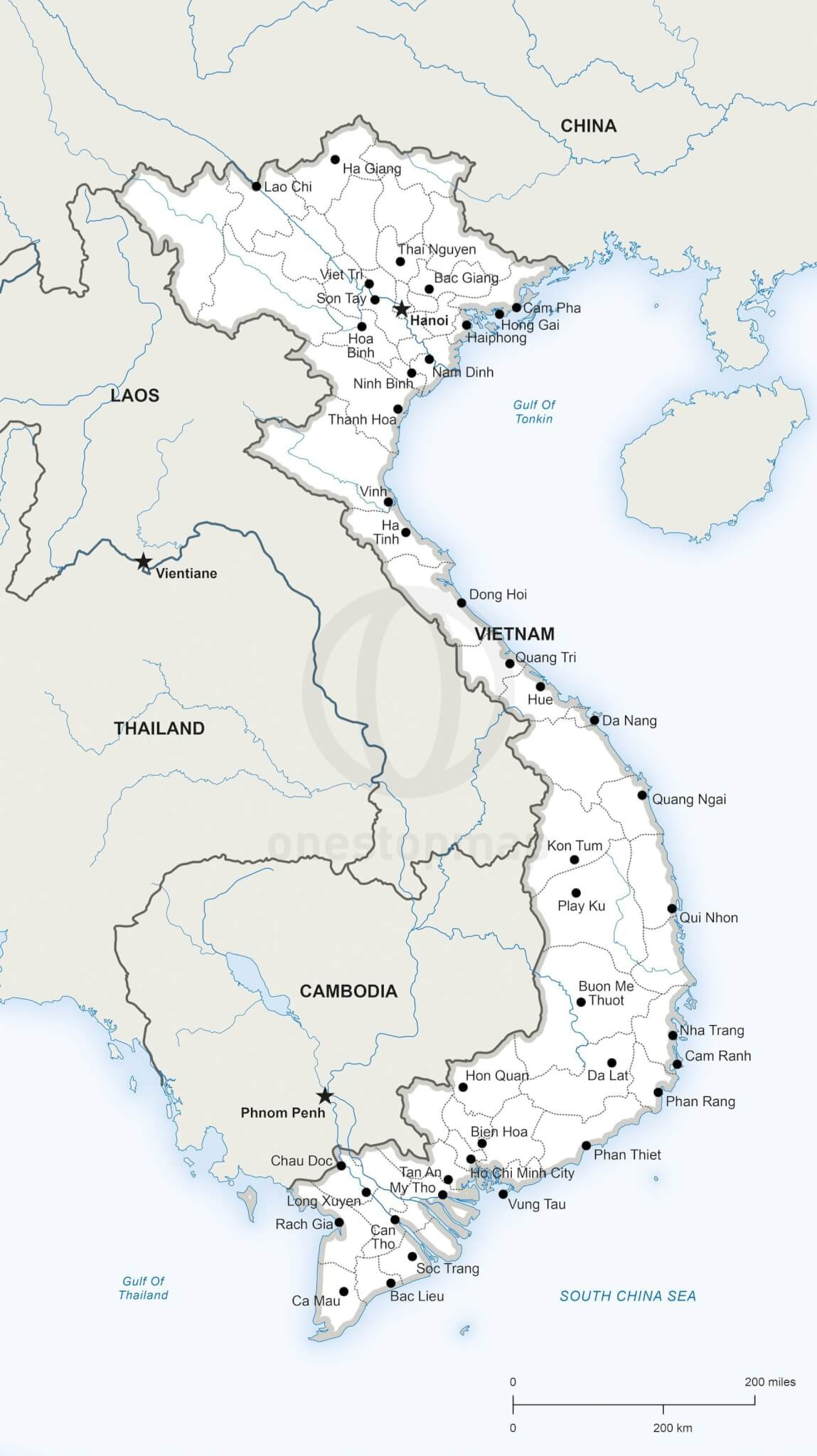 Vector Map Of Vietnam Political | One Stop Map inside Free Printable Map Of Vietnam