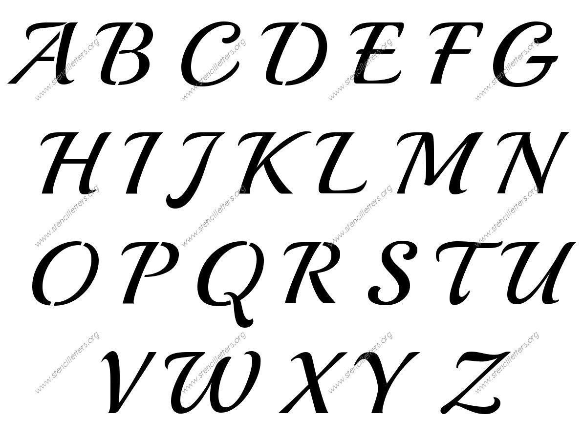 Vintage Calligraphy Number Stencils 0 To 9 Up To 36 Inch Printable pertaining to Free Printable Vintage Number Stencils
