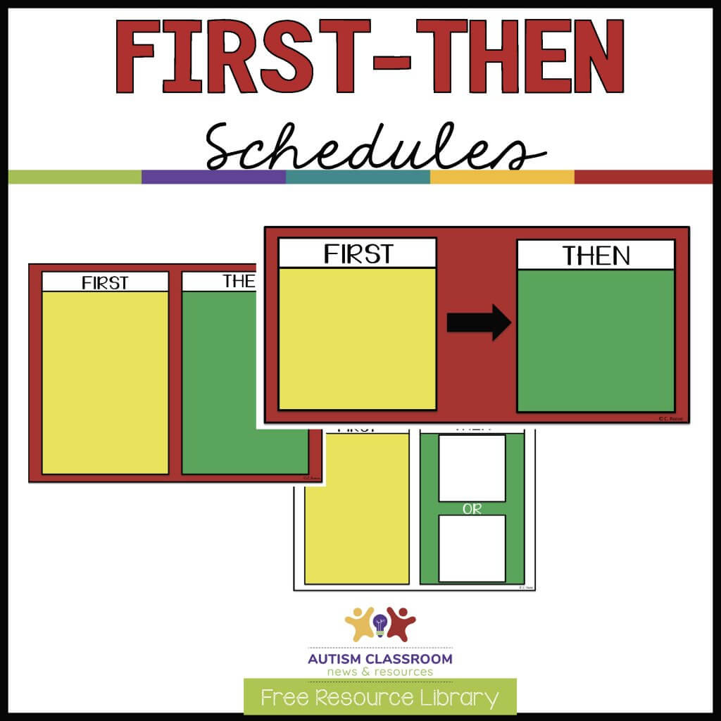 Visual Schedule Series: First-Then Schedules (Freebie!!) - Autism inside First Then Visual Schedule Free Printable