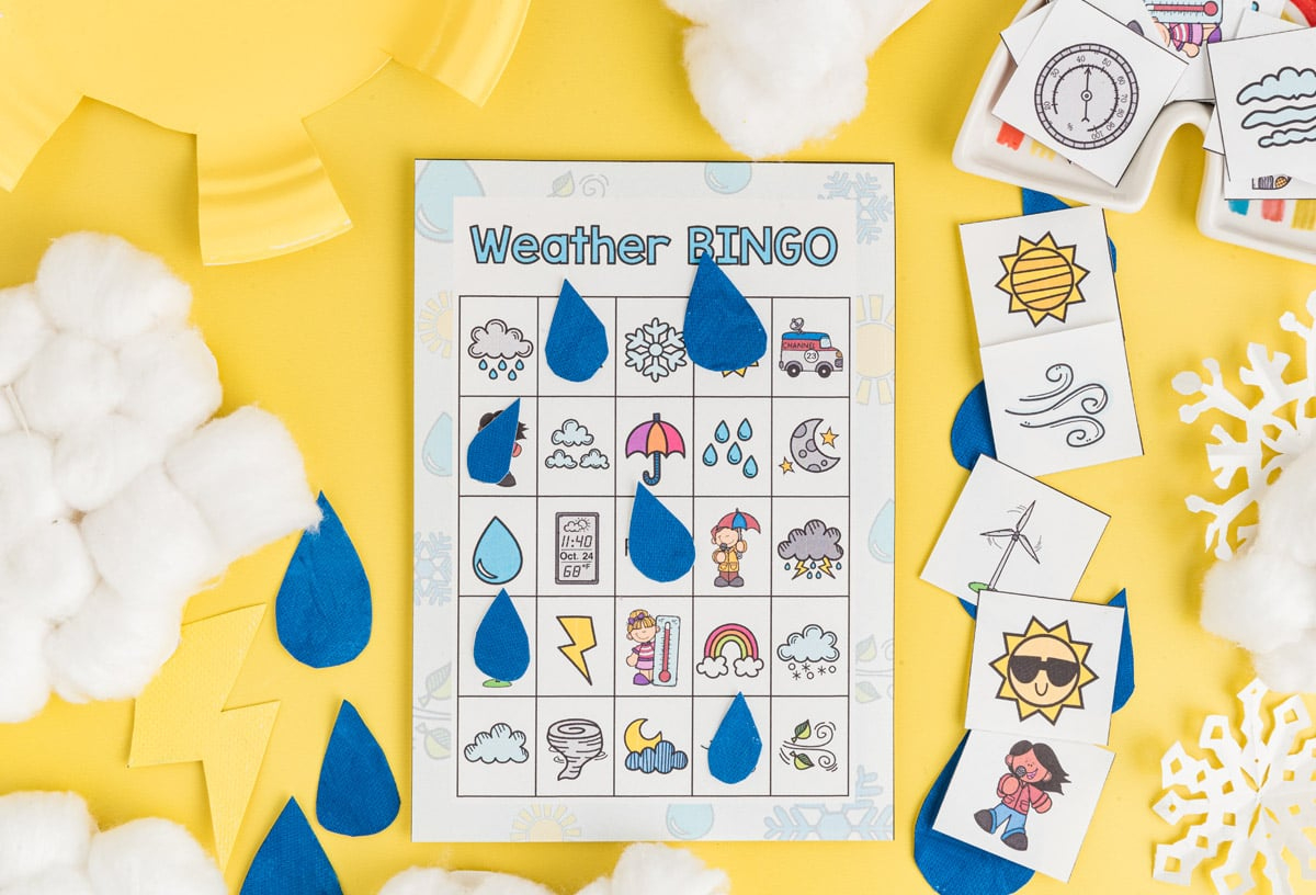 Weather Bingo (Free Printable) - The Best Ideas For Kids pertaining to Weather Bingo Free Printable