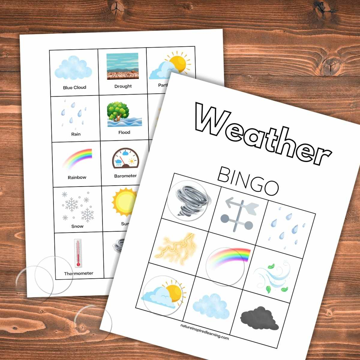 Weather Bingo - Nature Inspired Learning pertaining to Weather Bingo Free Printable