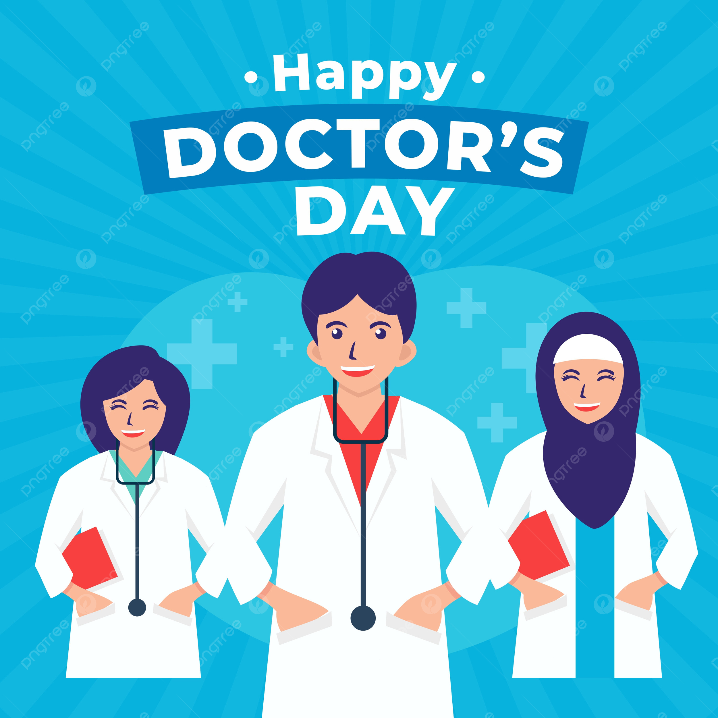 World Doctors Day Vector Illustration For Greeting Card Or in Free Printable Happy Doctors Day Cards