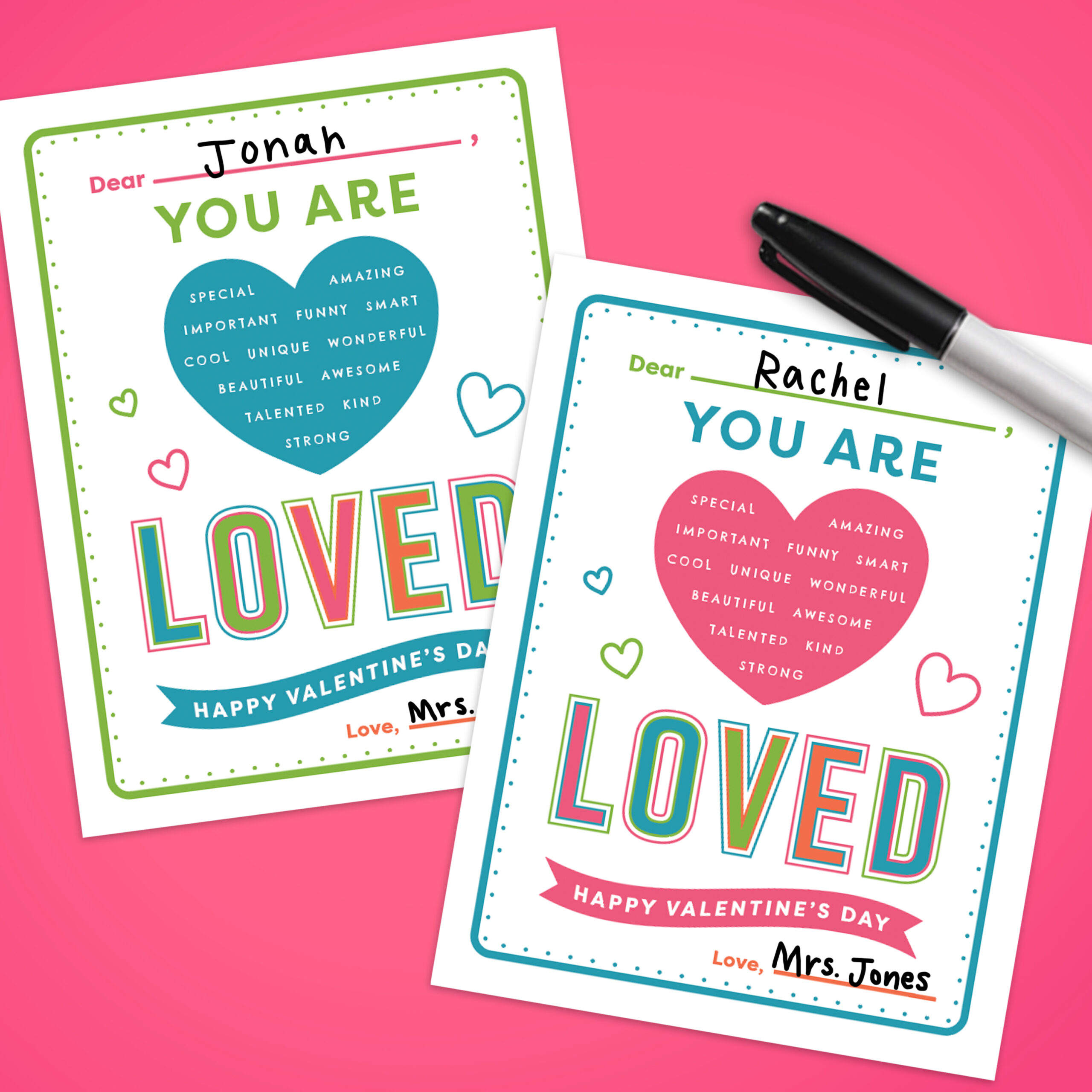 You Are Loved” Valentine&amp;#039;S Postcards - Free Printable Download pertaining to You Are Loved Free Printable