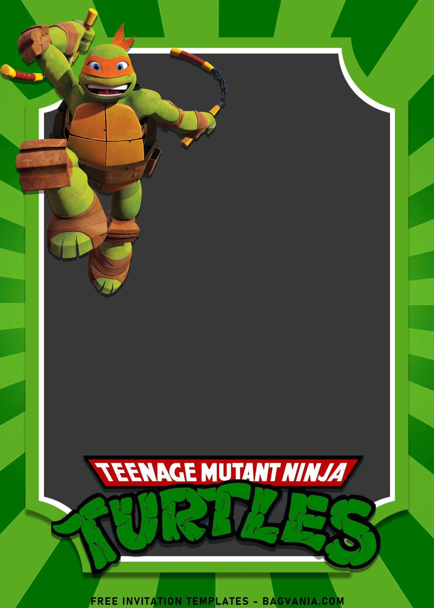 10+ Awesome Teenage Mutant Ninja Turtles Birthday Invitation regarding Free Printable Ninja Turtle Invitations