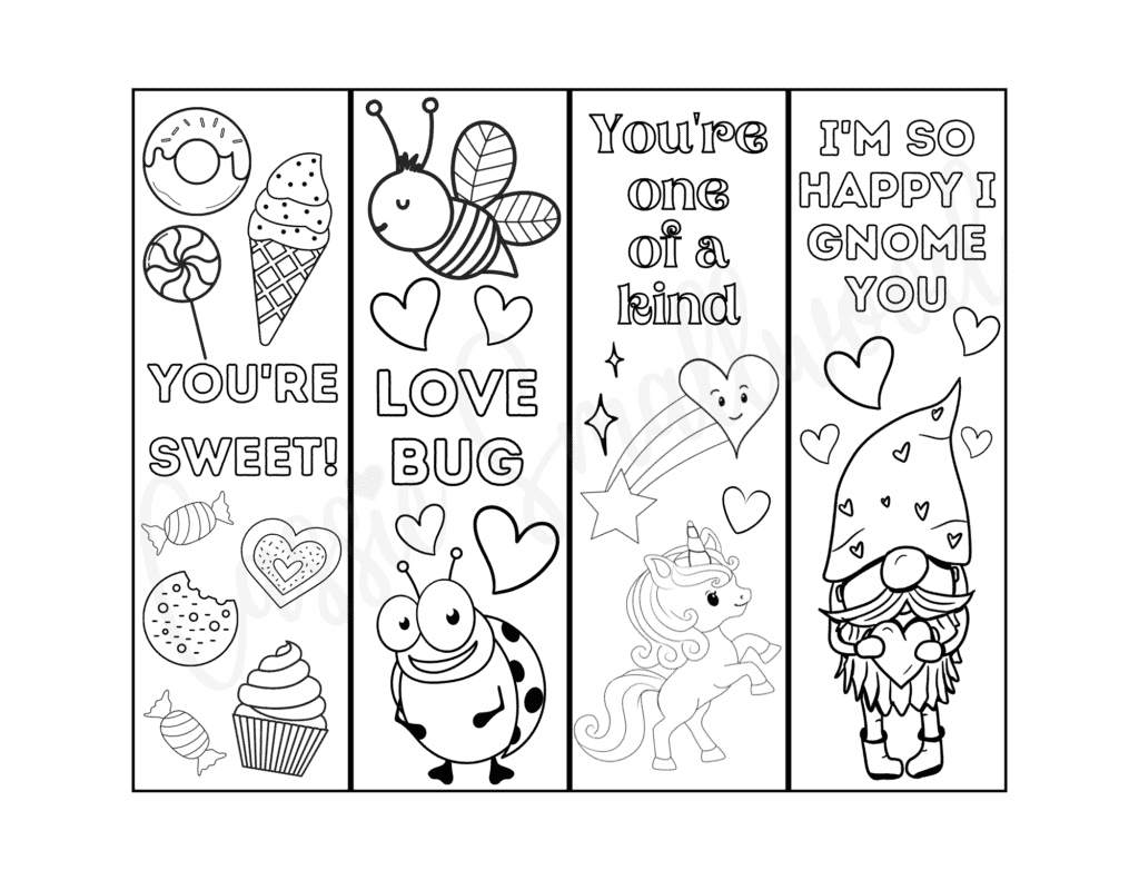 100 Ridiculously Cute Free Printable Valentine Bookmarks - Cassie for Free Printable Valentine Bookmarks