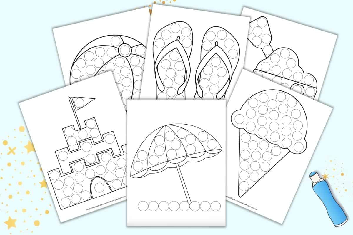 11+ Free Printable Summer Dot Marker Coloring Pages - The Artisan Life inside Do a Dot Free Printables